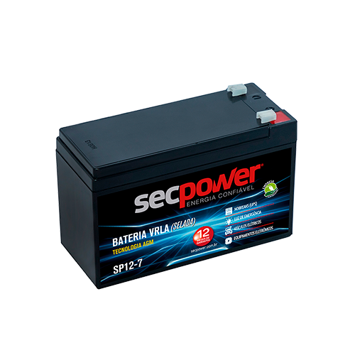 Imagem do produto Bateria Chumbo Ácida AGM VRLA – Sec Power – SP12-7